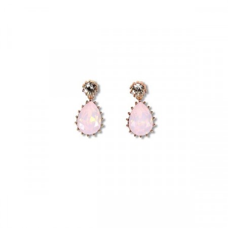 Droplet earring rose water opal
