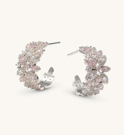 Lily and Rose Laurel hoops earrings - Silver