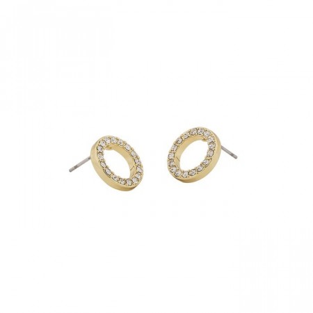 Pi coin ring ear gold/clear