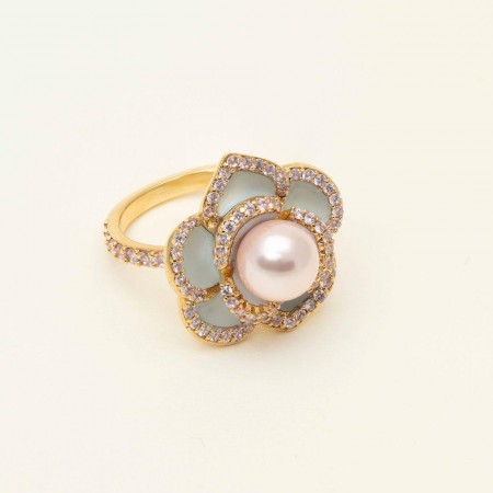 Lily and Rose Coco rose ring – Ivory mist