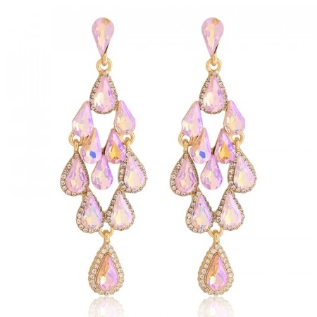 AVI Jewels Beverly earrings gold/pink