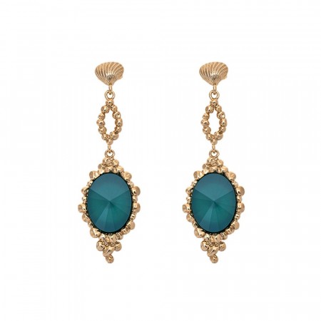 Naomi earrings royal green