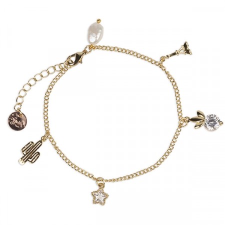Multi charms armbånd