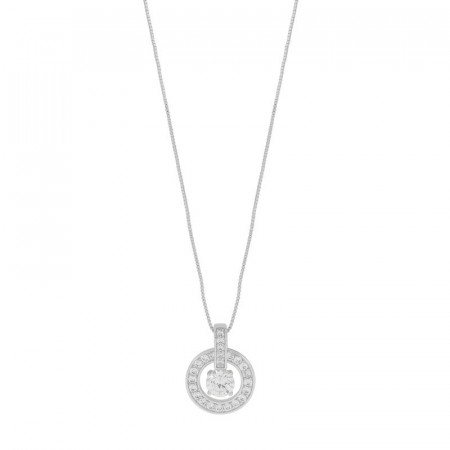 Elaine pendant necklace silver/clear