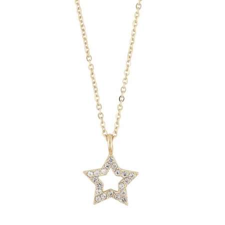 SNÖ Feliz pendant frame necklace gold/clear