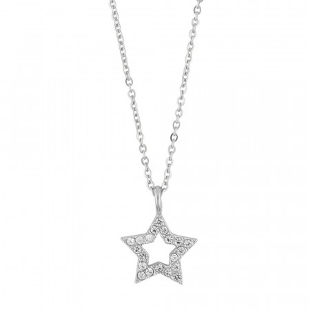 SNÖ Feliz pendant frame necklace silver/clear