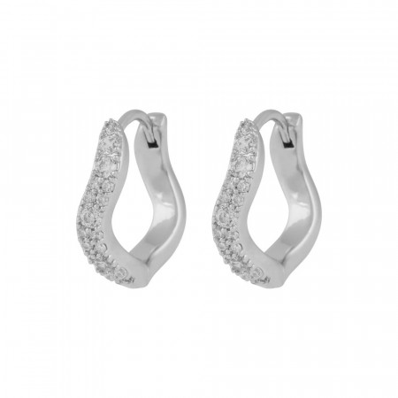 Snö of Sweden Essential Curve earrings silver