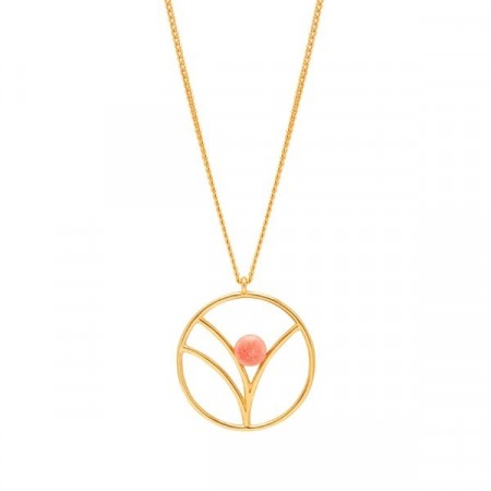 Tree necklace gold/peach
