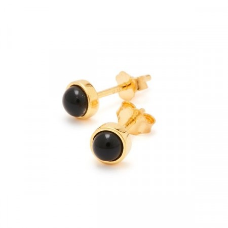 Fall earrings with black pearls