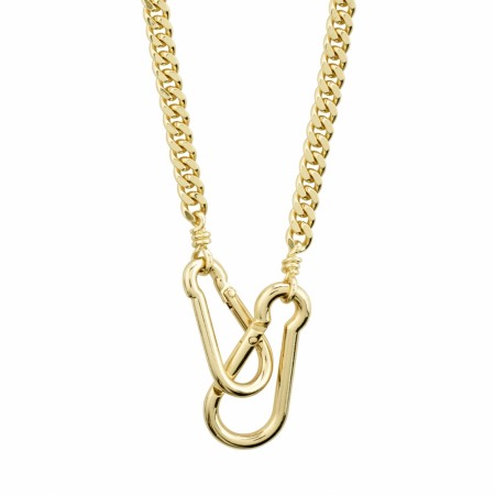Pilgrim Hopeful carabiner curb chain necklace goldplated