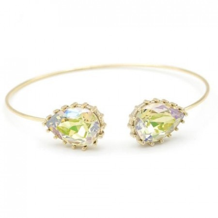 Upside drop bangle luminous green