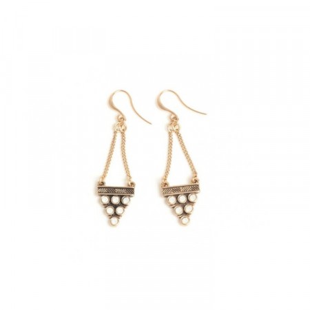 A&C Opal white ear hooks