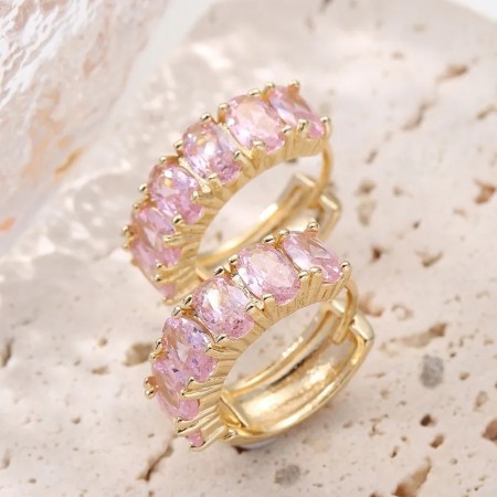 AVI Jewels Breeze earrings gold/pink