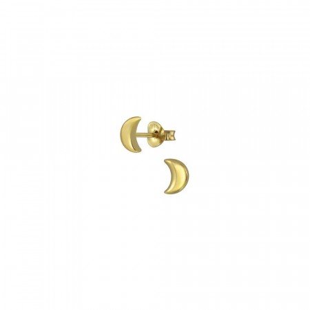 14K gullbelagte Half moon mini earrings