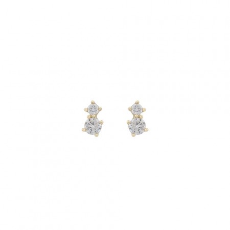 Snö of Sweden Copenhagen mini earrings gold/clear