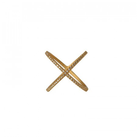 Ring Perrine X plated gold