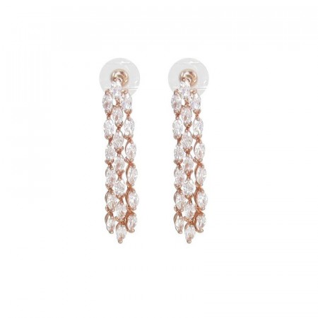 Sophie earrings clear/rosegold
