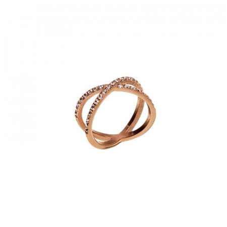Glow X ring rose gold