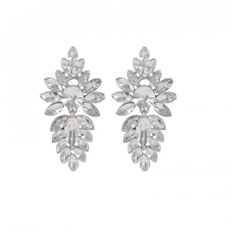 Rush big pendant ear silver/clear