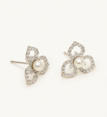 Lily and Rose Elise earrings - Ivory pearl (silver)
