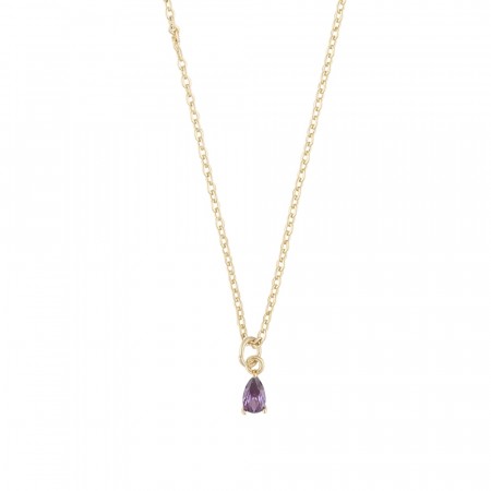 SNÖ Camille small pendant necklace gold/lilac