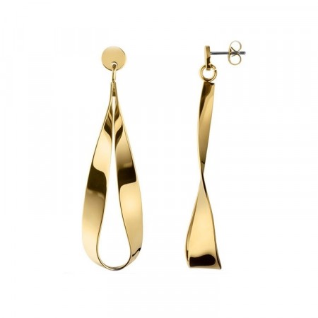 Dyrberg/Kern Arc shiny gold earrings