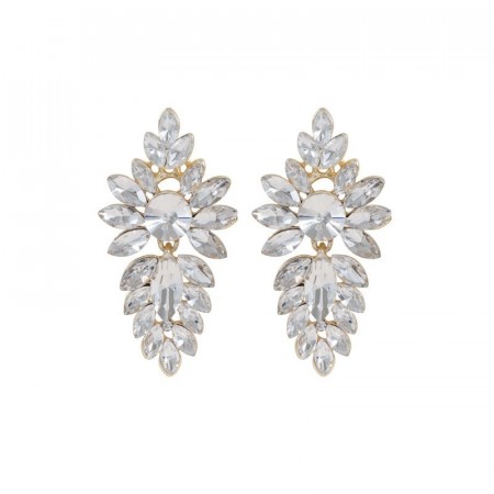 Rush big pendant ear gold/clear