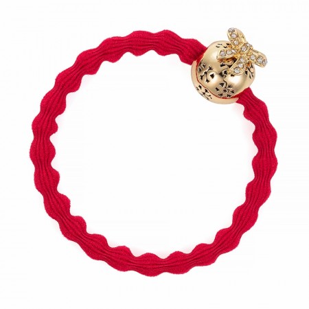 Hårstrikk/armbånd med christmas bauble