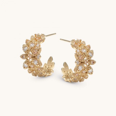 Lily and Rose Laurel Hoops Earrings - Gold