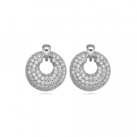 Fancy pancy silver earrings