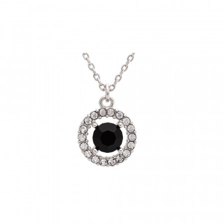 Miss Miranda necklace jet/silver