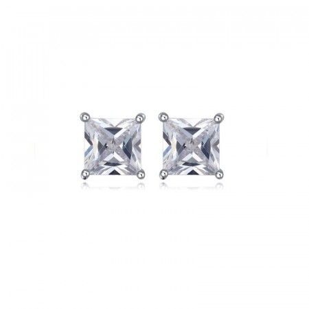 Essential crystal square stud earrings