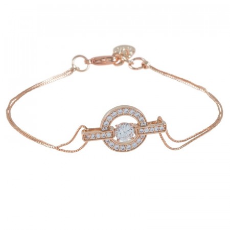 Elaine chain bracelet rosé/clear