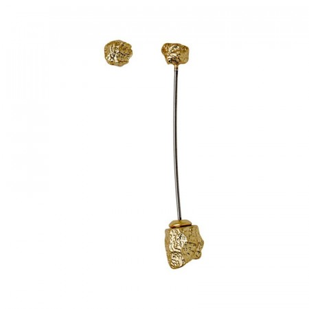 PILGRIM Fragment gold plated rock earrings
