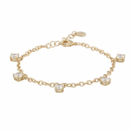 SNÖ Luire stone charm bracelet gold/clear