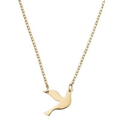 Dove necklace small gold