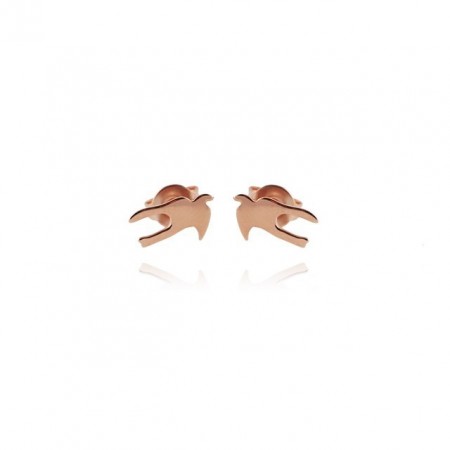 Swallow mini rose gold plated earring