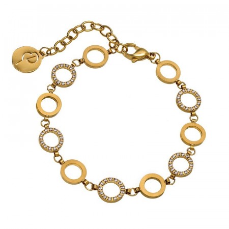Glow bracelet mini multi matt gold
