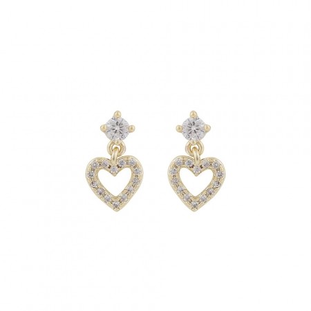 Snö of Sweden Nisi heart earrings gold