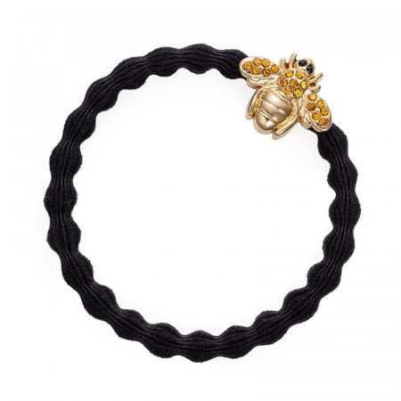 byEloise hårstrikk/armbånd Bling bee black