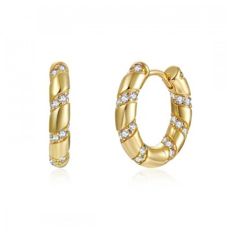 AVI Jewels Swirl hoops gold