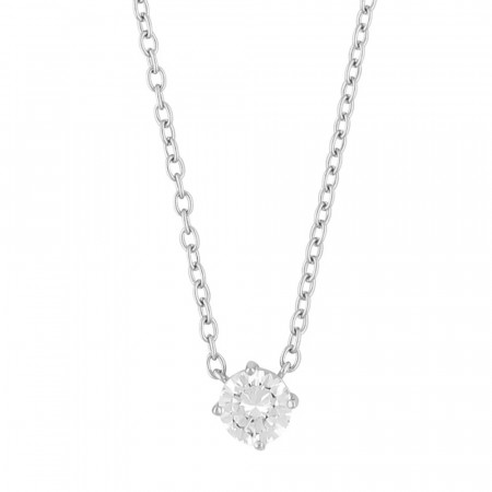 SNÖ Luire stone pendant necklace silver/clear