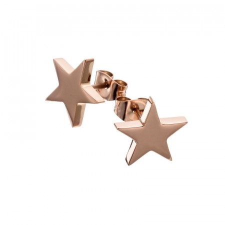 Star studs large rose gold