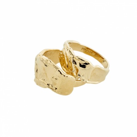 Pilgrim Optimism organic shaped rings 2-in-1 set