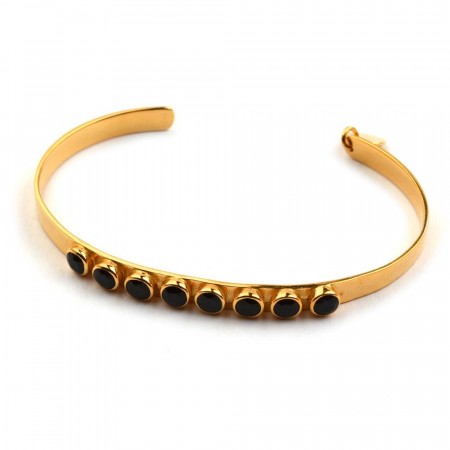 Larissa bangle gold black onyx