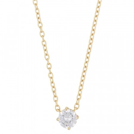 SNÖ Luire stone pendant necklace gold/clear