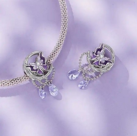 Moon Butterfly - JBX Charm/anheng i sølv og zirconia