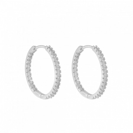 Elaine ring ear silver/clear