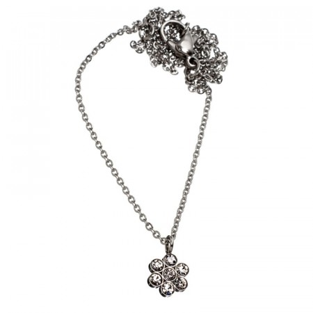 Belle Flower Necklace Steel