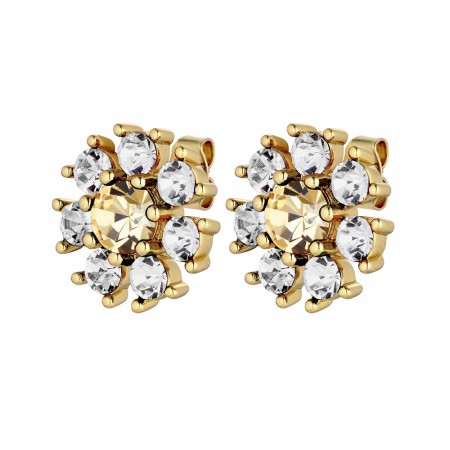 DYRBERG/KERN AUDE EARRINGS CRYSTAL/GOLD